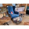 Spink & Edgar Wing Chair + Footstool